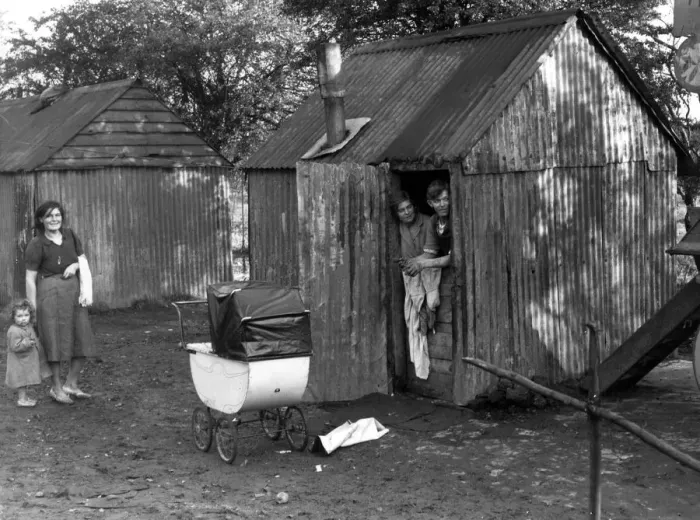 Framed Print : This is Mr Philip Rye and his wife, who have lived in the hut shown in the picture Framed Print : This is Mr Philip Rye and his wife, who have lived in the hut shown in the picture