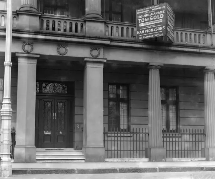 Framed Print : Mr Stanley Baldwins private house - 93 Eaton Square, S. W. London (Subsequently Framed Print : Mr Stanley Baldwins private house - 93 Eaton Square, S. W. London (Subsequently