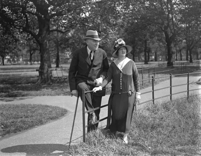Framed Print : Mr Walter Hackett and his wife Miss Marion Lorne August 1924