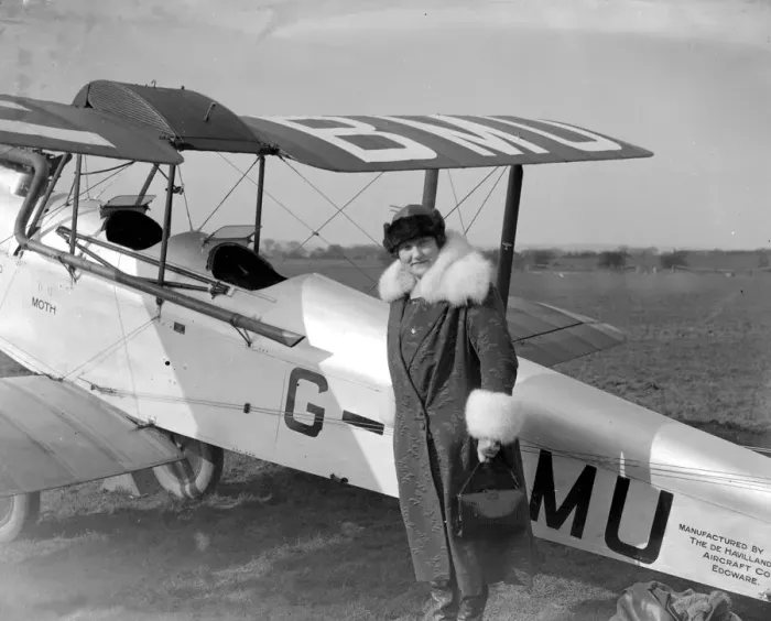 Framed Print : Mrs Alan Cobham leaving Stag Lane Aerodrome to meet her husband in mid air. 13 March Framed Print : Mrs Alan Cobham leaving Stag Lane Aerodrome to meet her husband in mid air. 13 March