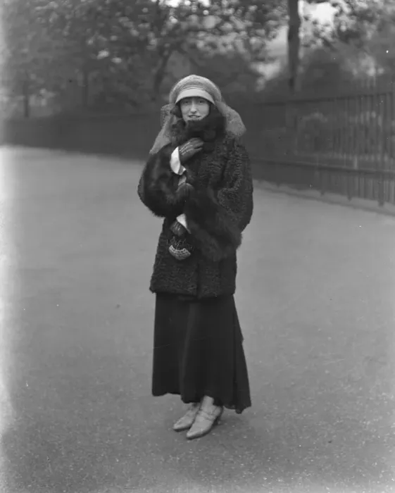 Framed Print : Mrs Reginald Terrell ( formerly Miss M O Connor ) in the park. 1923 Framed Print : Mrs Reginald Terrell ( formerly Miss M O Connor ) in the park. 1923
