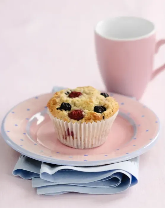 Framed Print : Muffin with raspberries and blackcurrants credit: Marie-Louise Avery / thePictureKitchen Framed Print : Muffin with raspberries and blackcurrants credit: Marie-Louise Avery / thePictureKitchen