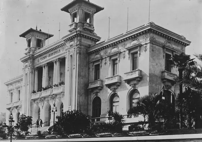 Framed Print : Municipal Assembly room at Sanremo in Italy 12 April 1920