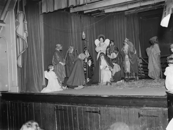 Framed Print : The Nativity Play at Chislehurst, Kent. 1937