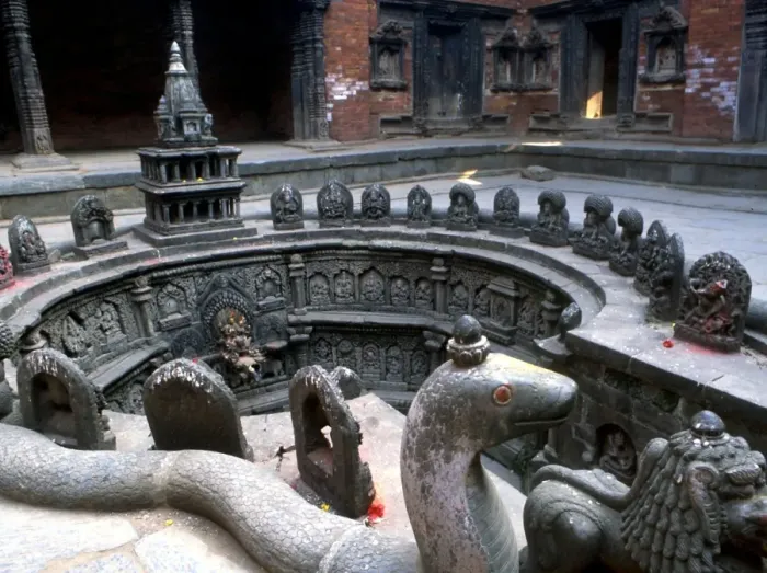 Framed Print : NEPAL - Patan The sunken royal bath of the Tusha Hiti, at Patan, dated to 1670 Framed Print : NEPAL - Patan The sunken royal bath of the Tusha Hiti, at Patan, dated to 1670
