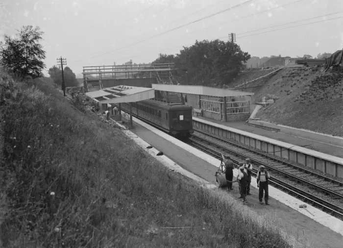 Framed Print : The new Albany Park train station. 1935 Framed Print : The new Albany Park train station. 1935