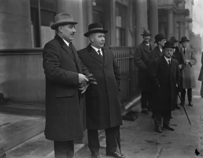 Framed Print : New effort to end rail deadlock. Conference at Eccleston Square Mr John Bromley ( right ) Framed Print : New effort to end rail deadlock. Conference at Eccleston Square Mr John Bromley ( right )