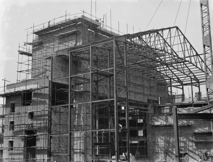 Framed Print : New Gaumont cinema being built on the High Street in Bromley, London. 1936