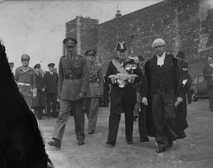 Framed Print : A new hat for Mr Winston Churchill. Mr Winston Churchill, appointed Lord Warden