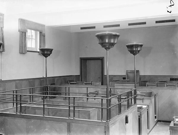 New juvenile court building in Bromley, London. An interior view. 1937