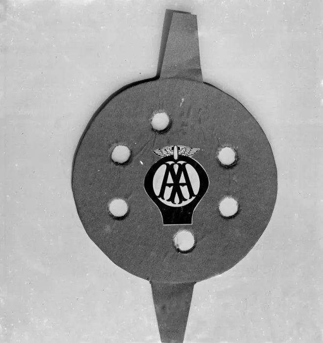 Framed Print : New lamp disc being manufactured for the automobile association and motor union for Framed Print : New lamp disc being manufactured for the automobile association and motor union for