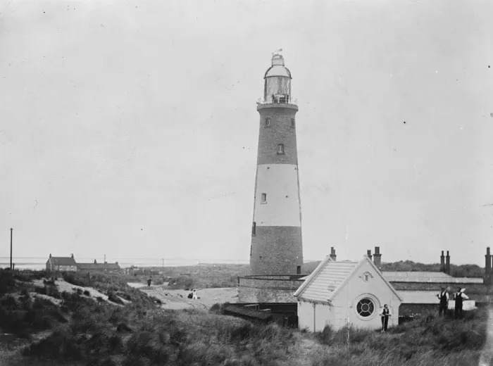 Framed Print : The new lighthouse at Spurn. 30 January 1923 Framed Print : The new lighthouse at Spurn. 30 January 1923