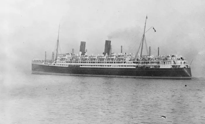 Framed Print : The new quadruple screw vessel Aorangi. She was the first large ocean going mail Framed Print : The new quadruple screw vessel Aorangi. She was the first large ocean going mail
