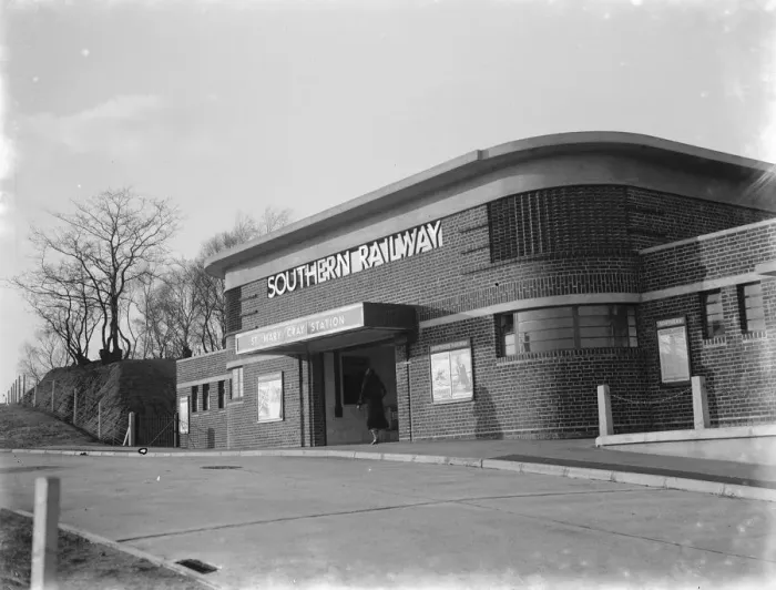 Framed Print : New railway station at St Marys Cray, Kent. 1937 Framed Print : New railway station at St Marys Cray, Kent. 1937