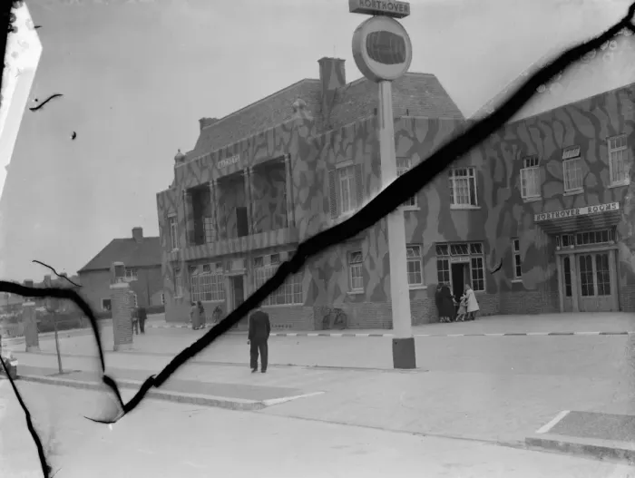 Framed Print : The Northover, a camouflaged public house in Downham near London. 1939 Framed Print : The Northover, a camouflaged public house in Downham near London. 1939