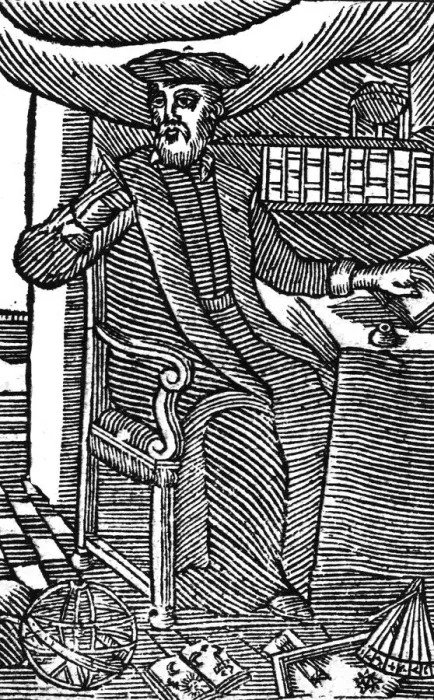 Framed Print : NOSTRADAMUS - PORTRAIT OF NOSTRADAMUS Portrait woodcut, as frontispiece to the Life Framed Print : NOSTRADAMUS - PORTRAIT OF NOSTRADAMUS Portrait woodcut, as frontispiece to the Life