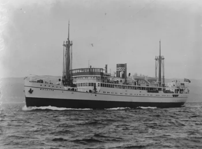 Framed Print : Note worthy vessel. The new motor ship Malaita built by Barclay, Cyrle and Co Framed Print : Note worthy vessel. The new motor ship Malaita built by Barclay, Cyrle and Co