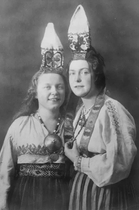 Framed Print : Novel Wedding Finery Two Esthonian Brides who were married at a village near Reval Framed Print : Novel Wedding Finery Two Esthonian Brides who were married at a village near Reval