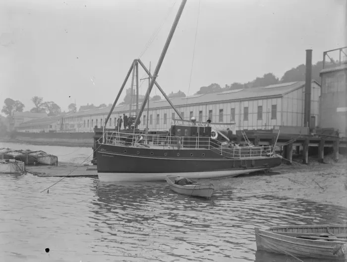 Framed Print : Ocean going motor yacht to race artists barge to the Alps Mr Oswald Shorts motor Framed Print : Ocean going motor yacht to race artists barge to the Alps Mr Oswald Shorts motor