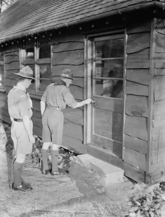 Framed Print : Official scout hut opening for the 15th Royal Eltham Scout Troop. 19 March 1938
