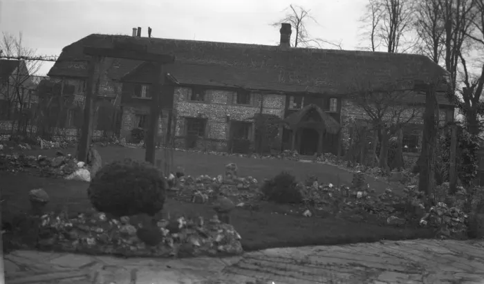 Framed Print : The Old Tithe Barn at North Lancing, Sussex. 1931 Framed Print : The Old Tithe Barn at North Lancing, Sussex. 1931