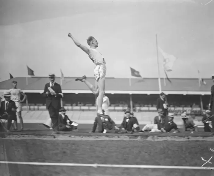 Framed Print : Olympic Games at Antwerp Dink Templeton ( USA ) - Robert Lyman Templeton born May