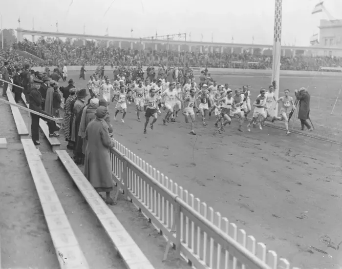 Framed Print : Olympic Games at Antwerp Start of the Marathon Race 24 August 1920 Framed Print : Olympic Games at Antwerp Start of the Marathon Race 24 August 1920
