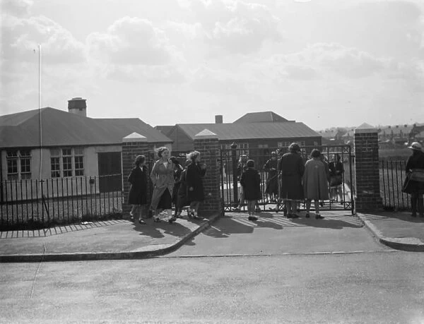 The opening of Blackfen Central School, Kent. External view from outside the