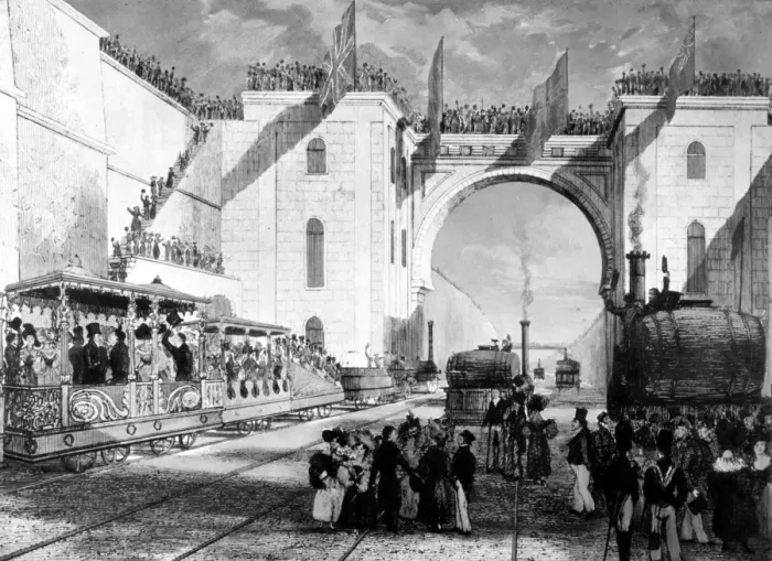 Framed Print : Opening of the Liverpool and Manchester Railway The scene at Edge Hill, Liverpool Framed Print : Opening of the Liverpool and Manchester Railway The scene at Edge Hill, Liverpool