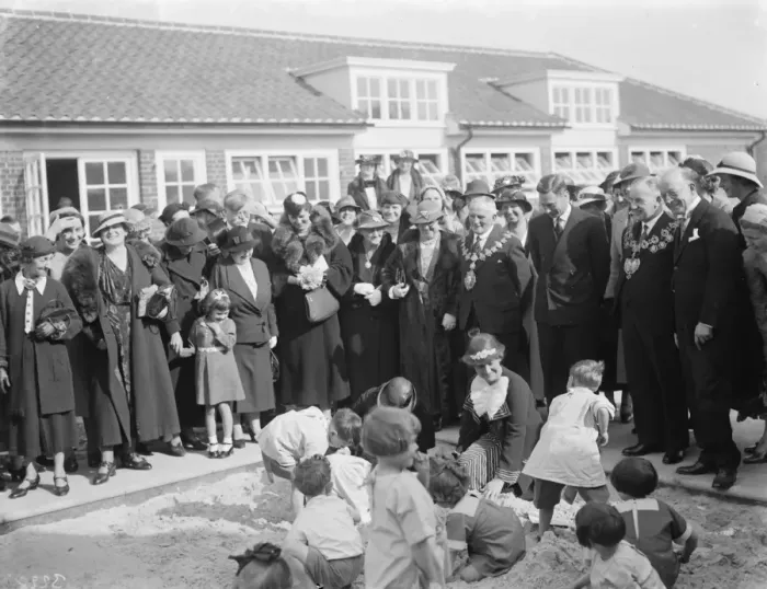 Framed Print : The opening of Margaret McMillan House by HRH Prince Albert, The Duke of York Framed Print : The opening of Margaret McMillan House by HRH Prince Albert, The Duke of York