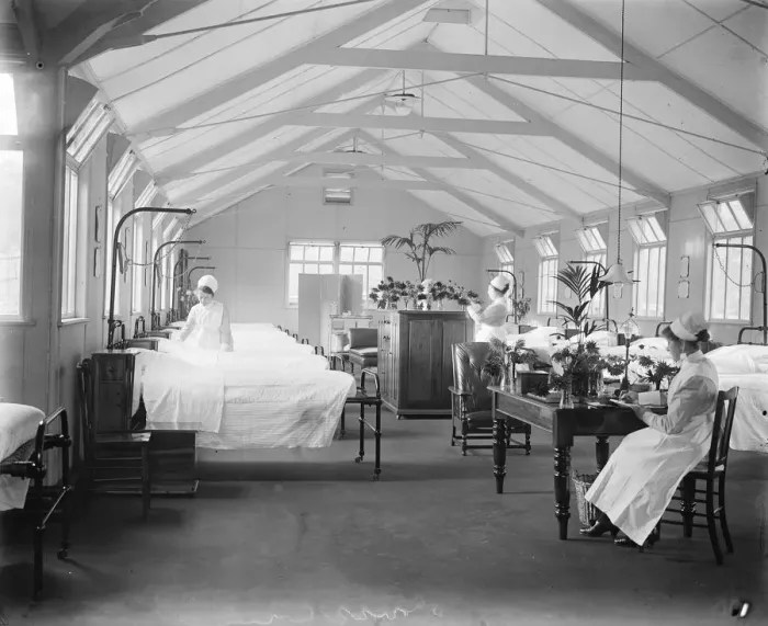 Framed Print : Opening of the new wing of Merthyr General Hospital An interior view of the Merthyr Framed Print : Opening of the new wing of Merthyr General Hospital An interior view of the Merthyr