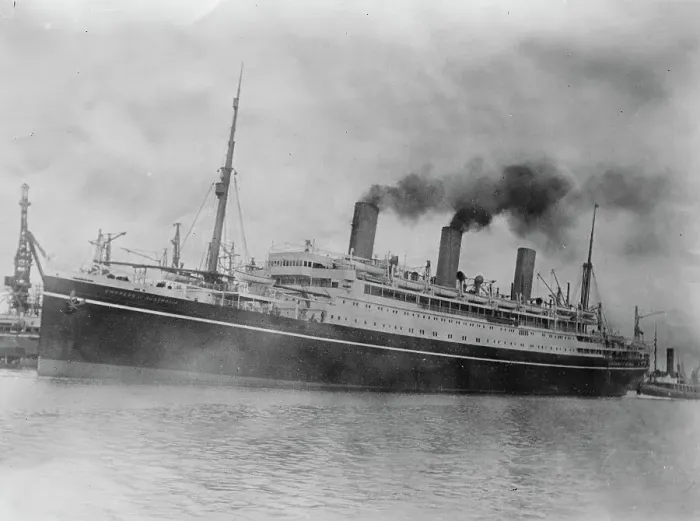 Framed Print : Originally SS Tirpitz she was later renamed the RMS Empress of Australia ocean liner Framed Print : Originally SS Tirpitz she was later renamed the RMS Empress of Australia ocean liner