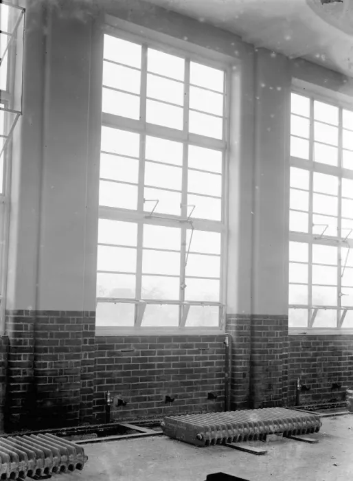 Framed Print : Orpington Central School window. 1936 Framed Print : Orpington Central School window. 1936