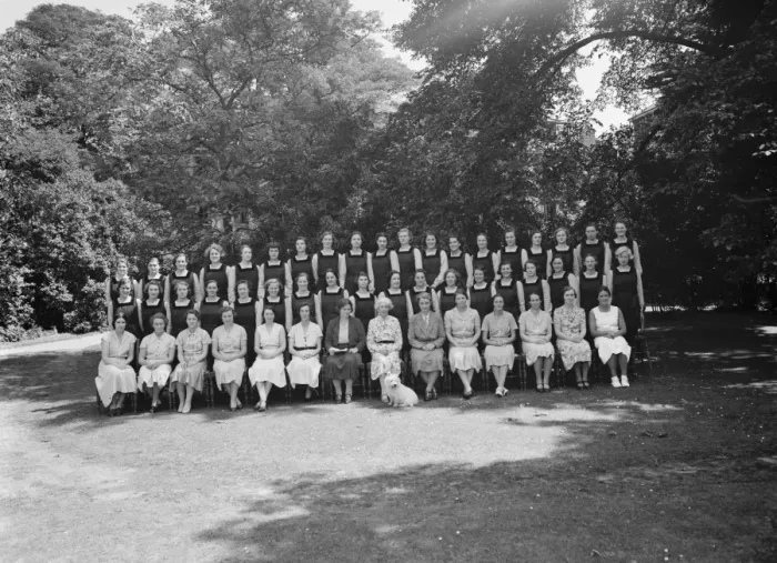 Framed Print : Osterberg College students. 14 July 1937 Framed Print : Osterberg College students. 14 July 1937
