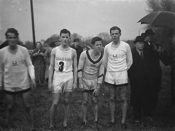 The Oxford University versus Cambridge University cross country race at Horton Kirby