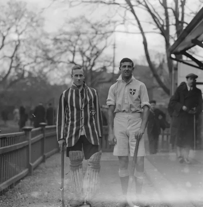 Framed Print : Oxford versus Cambridge hockey at Beckenham. Left, Oxford Captain, W P Phillips Framed Print : Oxford versus Cambridge hockey at Beckenham. Left, Oxford Captain, W P Phillips