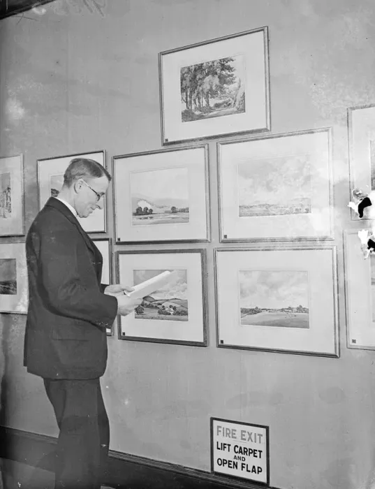 Framed Print : Last painting by Dean of Westminster on view at Parsons Exhibition in London. Clergyman Framed Print : Last painting by Dean of Westminster on view at Parsons Exhibition in London. Clergyman