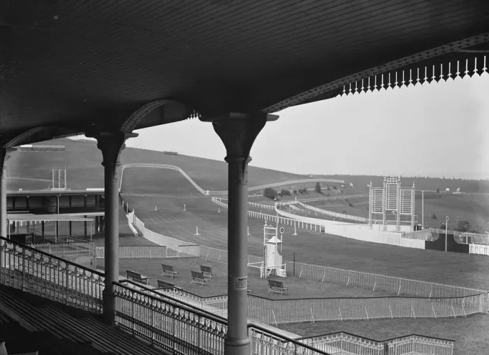 Framed Print : Panorama of the Goodwood race course. 27 July 1929 Framed Print : Panorama of the Goodwood race course. 27 July 1929