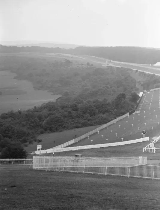 Framed Print : Panorama of Goodwood race course. 27 July 1929 Framed Print : Panorama of Goodwood race course. 27 July 1929