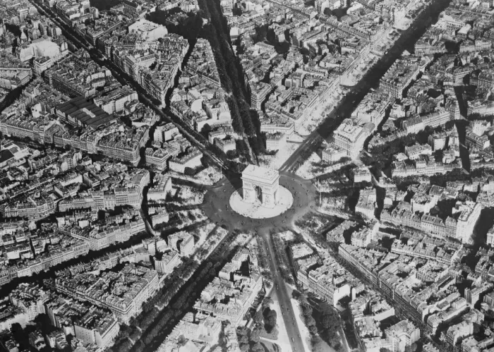 Framed Print : Paris as seen from the air. Showing the Place de L etoile. 1 November 1928