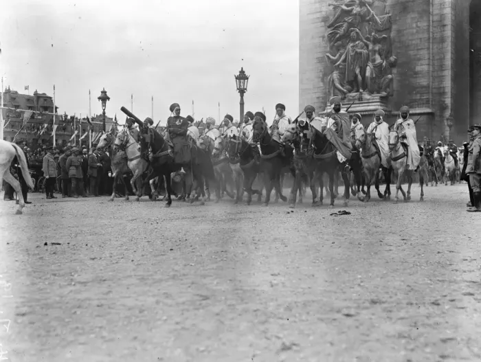 Framed Print : Paris Victory March French colonial on the march 14 July 1919 Framed Print : Paris Victory March French colonial on the march 14 July 1919