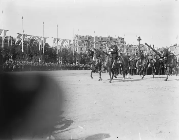 Framed Print : Paris Victory March Marshals Foch and Joffre heading the procession 14 July 1919 Framed Print : Paris Victory March Marshals Foch and Joffre heading the procession 14 July 1919