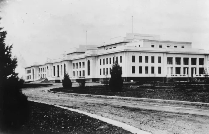 Framed Print : Parliament House at Canberra, the New Australian Capital. 24 March 1927 Framed Print : Parliament House at Canberra, the New Australian Capital. 24 March 1927