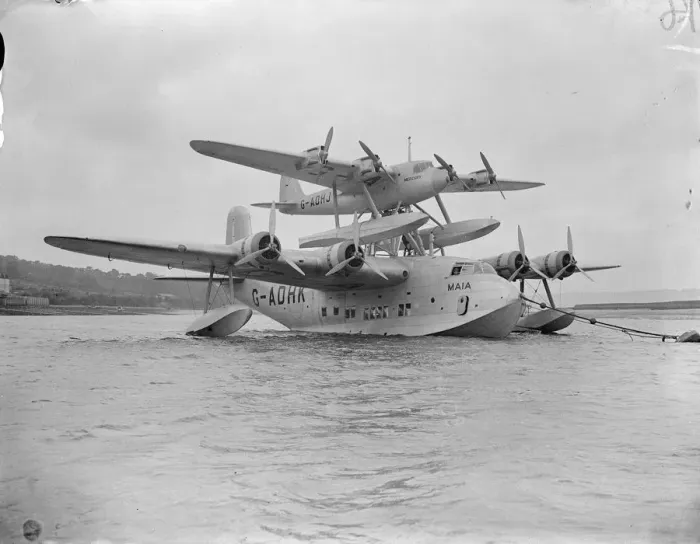 Framed Print : The two parts of the Mayo visit aircraft the pick a back plane and now completed Framed Print : The two parts of the Mayo visit aircraft the pick a back plane and now completed