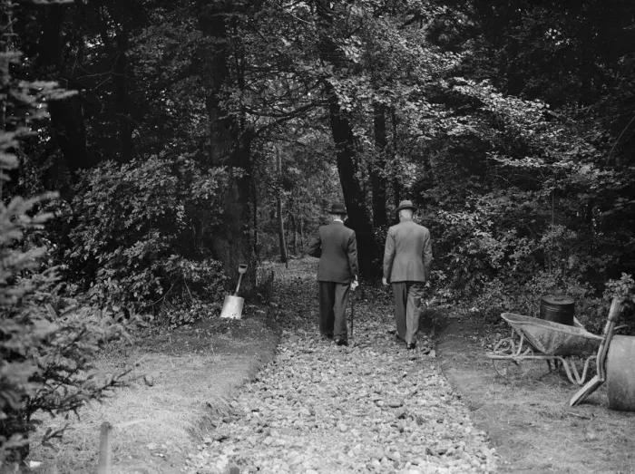 Framed Print : The path at the Old Cottage, Lamorbey, Sidcup, Kent. 1937