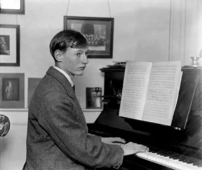 Framed Print : Percy Whitlock, the boy organist, who has been elected Kent Scholar, Royal College of Music