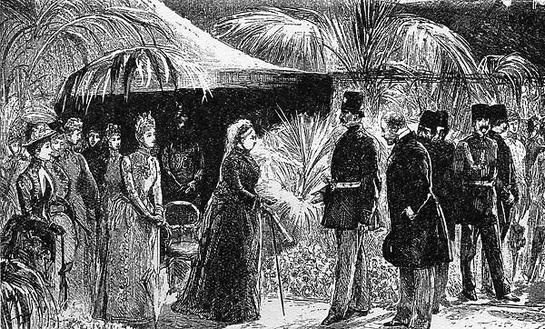 Persia visits England At the Marlborough House reception, Queen Victoria received