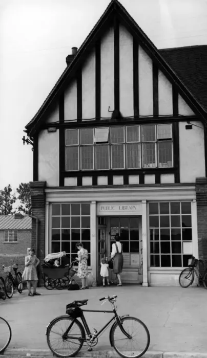 Framed Print : Petts Wood Library in Kent 2nd July 1949