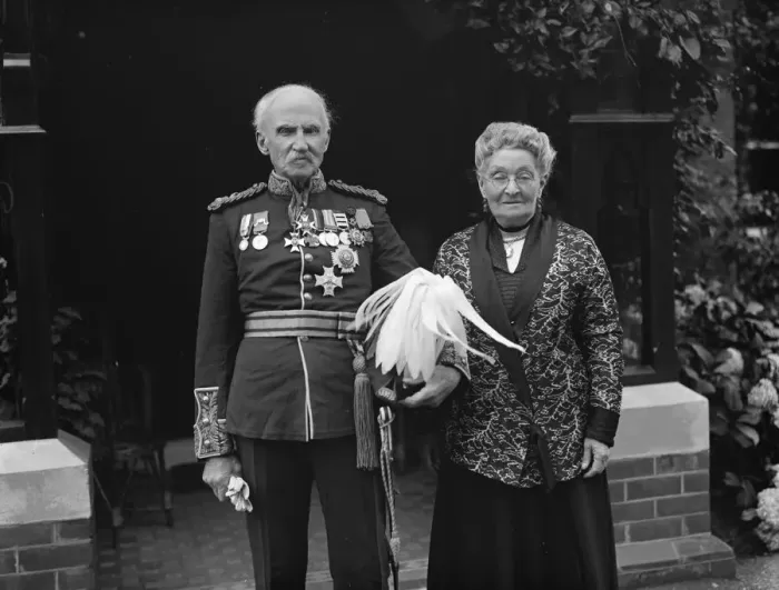 Framed Print : Photograph of the senior Victoria Cross holder to dine with the Prince of Wales Framed Print : Photograph of the senior Victoria Cross holder to dine with the Prince of Wales