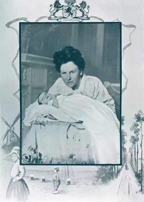 Framed Print : The picture of Queen Wilhelmina and her child, a photograph by the Prince Consort IF